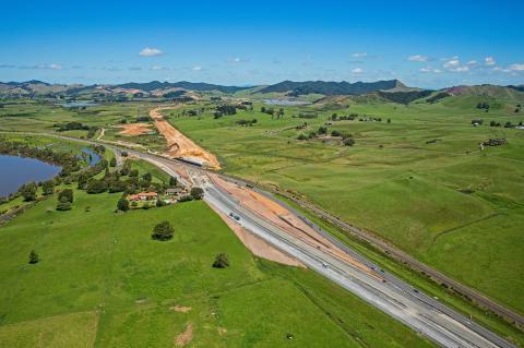 Waikato Expressway - Huntly Section - Aerial
