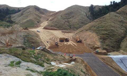 Waikato Expressway - Huntly Section under construction 